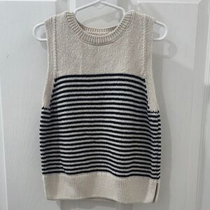 Zara Kids Cream Knit Sleeveless Sweater Vest